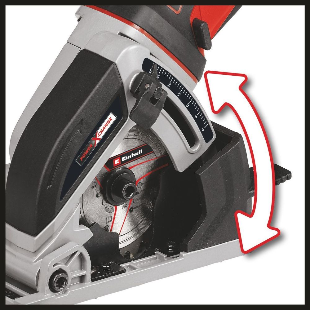 Einhell Akumulatorski mini cirkular TE-CS 18/89 Li - Solo + Baterija 2.5 Ah i punjač slika 3