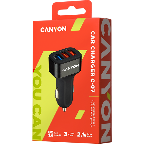 CANYON C-07 Univerzalni 3xUSB auto adapter slika 3