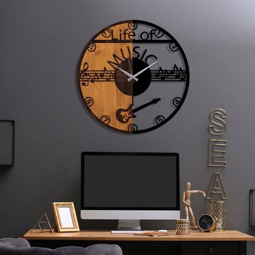 Wallity Ukrasni drveni zidni sat, Wooden Clock - 72 slika 2