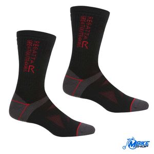 Regatta Čarape Wool Hiker Black/Dark Red, 2 para