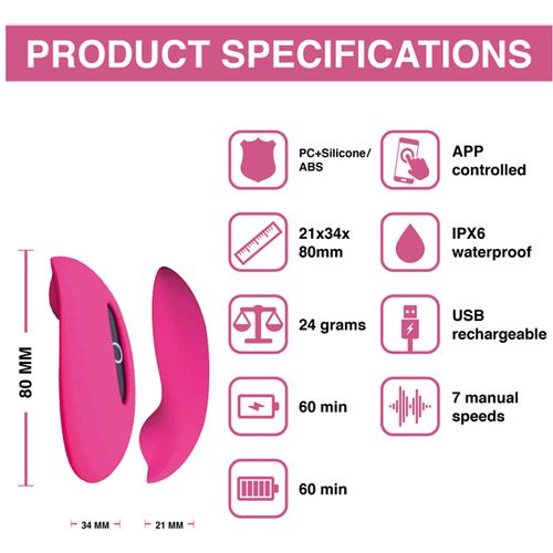 Klitorisni vibrator Magic Motion - Candy Smart Wearable Vibe slika 5