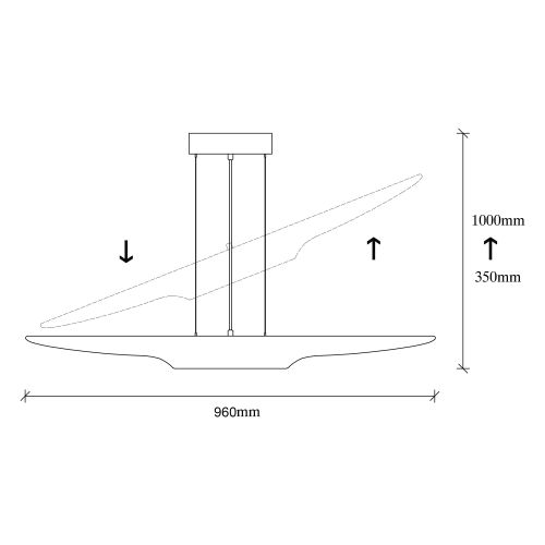 Opviq Vislica EFSUN LINE, crna- zlatna, metal, 100 x8 cm, visina 104 cm, podesiva visina, 2 x E27 40 W, Efsun - 581-S slika 8