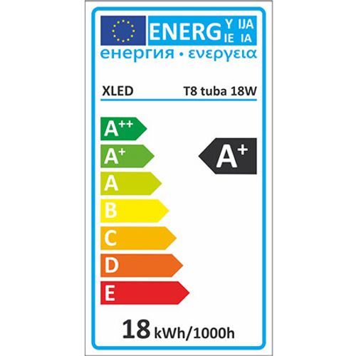 XLED T8 tuba 18W Led cev 1200mm/4000K/dummy start/1650Lm/nerotira,jednostr. slika 2