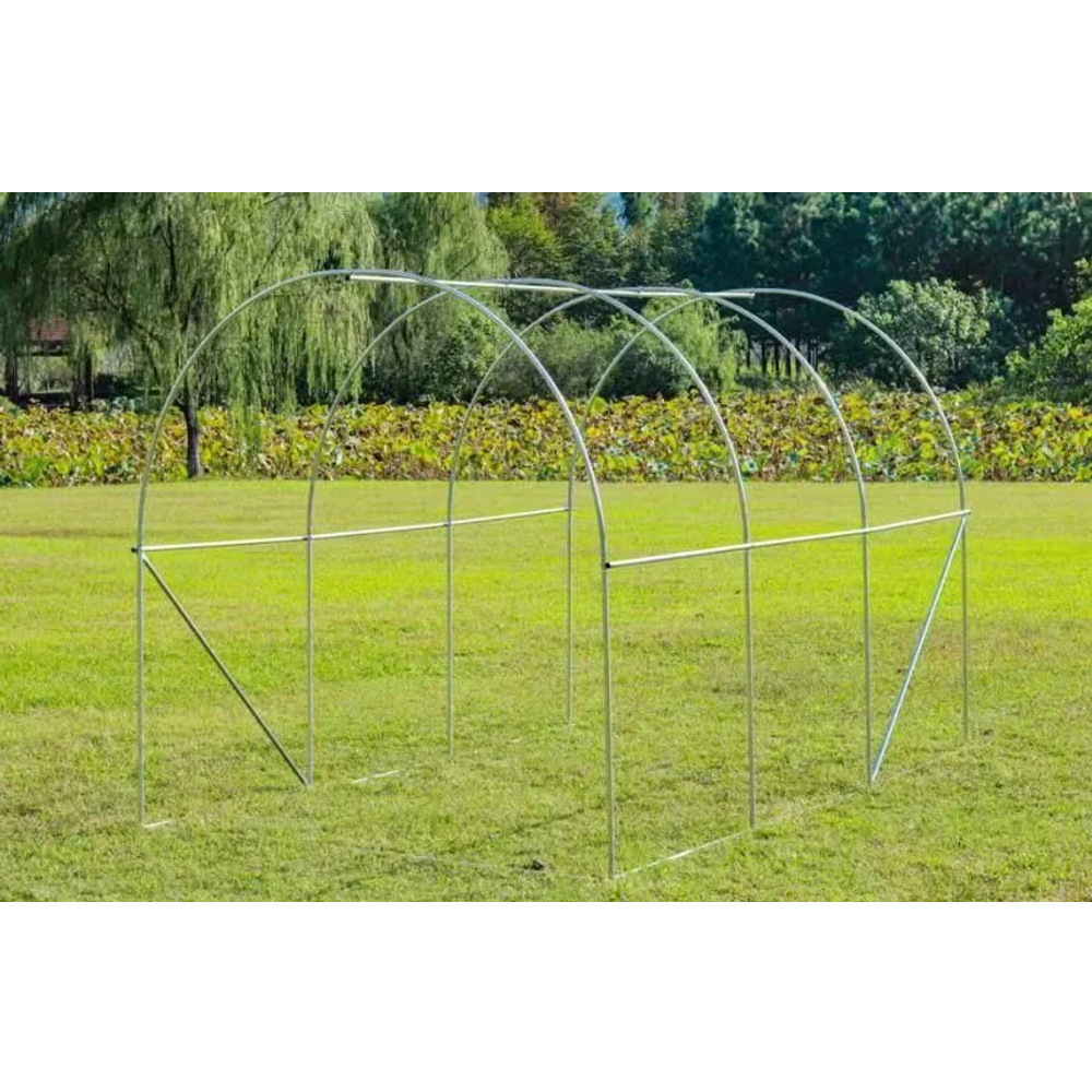 Vrtni tunelski staklenik 3 × 2 × 2 m, 6 m², s metalnom konstrukcijom i UV-otpornom folijom slika 3