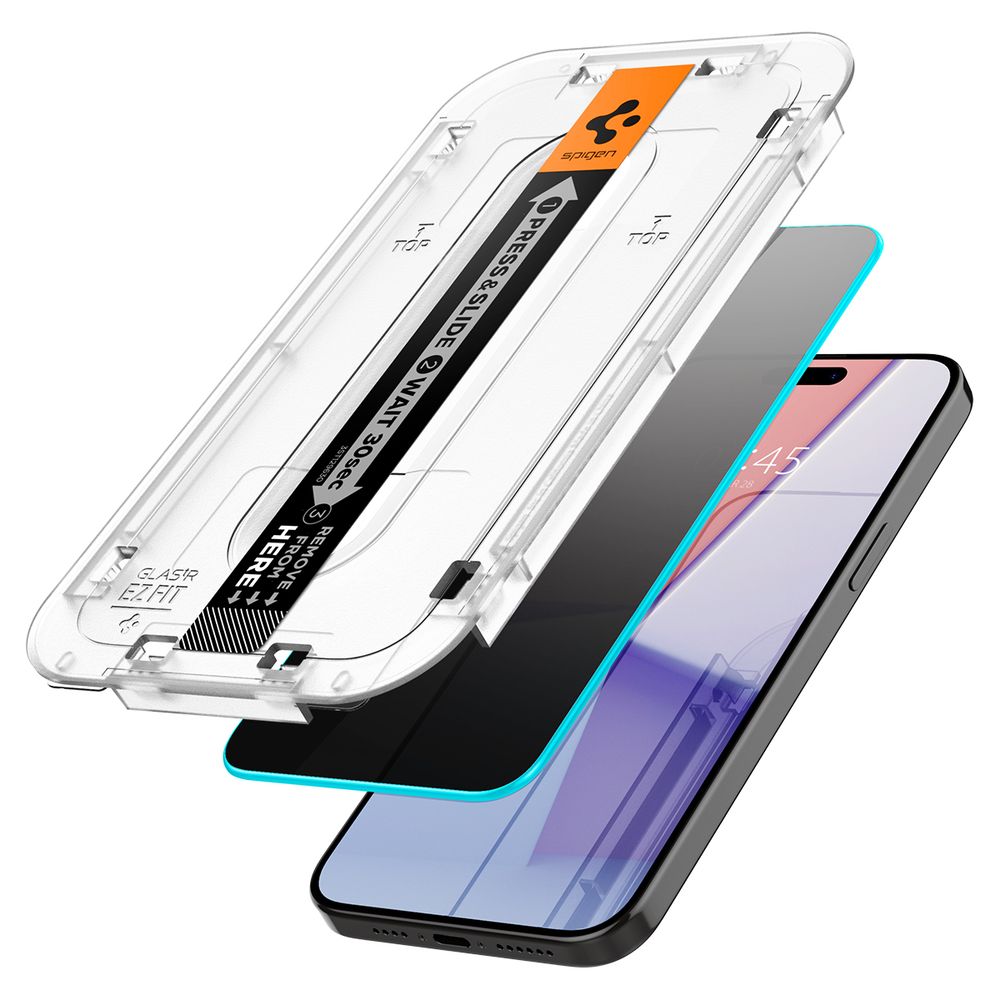 Spigen Glass tR EZ Fit HD Privacy 1 Pack - iPhone 15 Pro slika 3