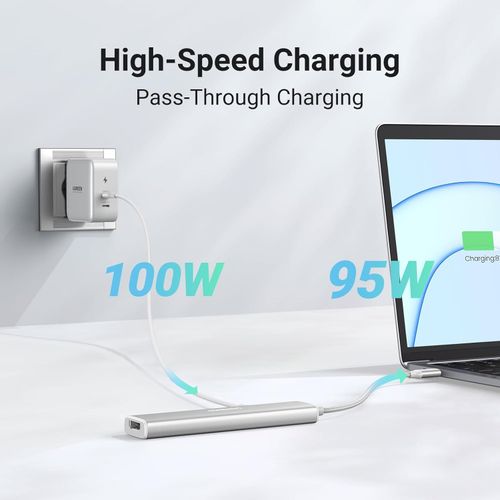 Ugreen Revodok USB-C Hub 5-u-1, 100W PD, bijeli slika 6