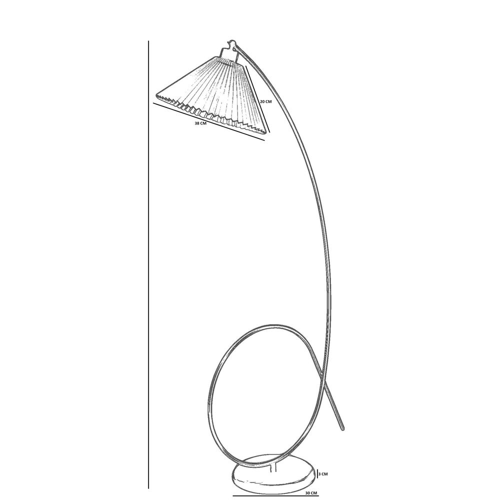 Opviq Podna lampa 309, krem, crna slika 4