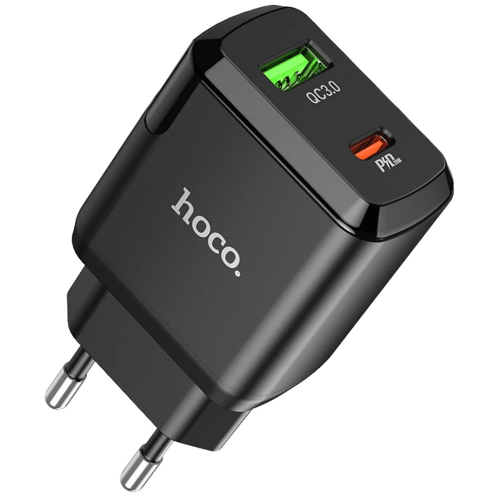 hoco. Punjač kućni, brzi, PD 20W, QC3.0 18W - N5 Favor Black slika 3
