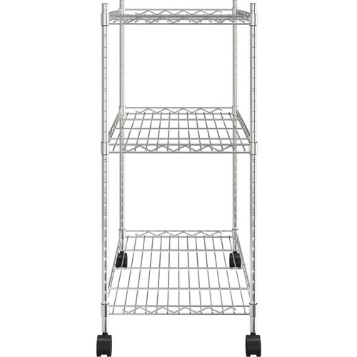 Stalak za pohranu s 3 razine 60 x 35 x 81 cm kromirani 150 kg slika 14