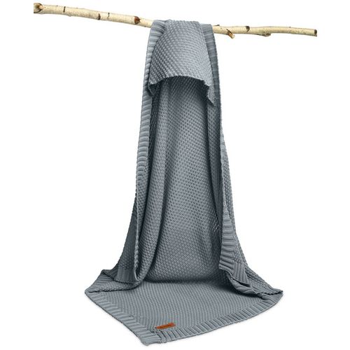 Sensillo pokrivač od bambusa s kapuljačom 90x85cm tamno sivi slika 2