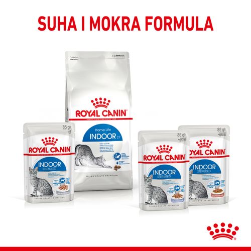 ROYAL CANIN FHN Indoor Gravy, potpuna hrana u vrećici za  odrasle mačke, za mačke koje žive u kući, komadići u umaku, 12x85 g slika 2