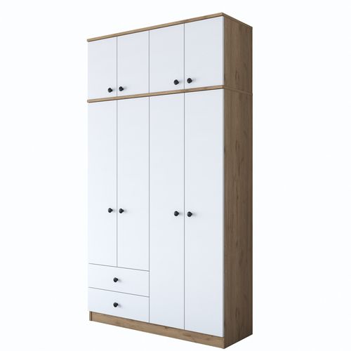 BA121 - 2696 Walnut
White Wardrobe slika 7