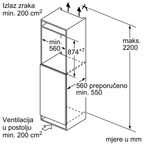 Bosch ugradbeni zamrzivač GIV21AFE0 slika 6