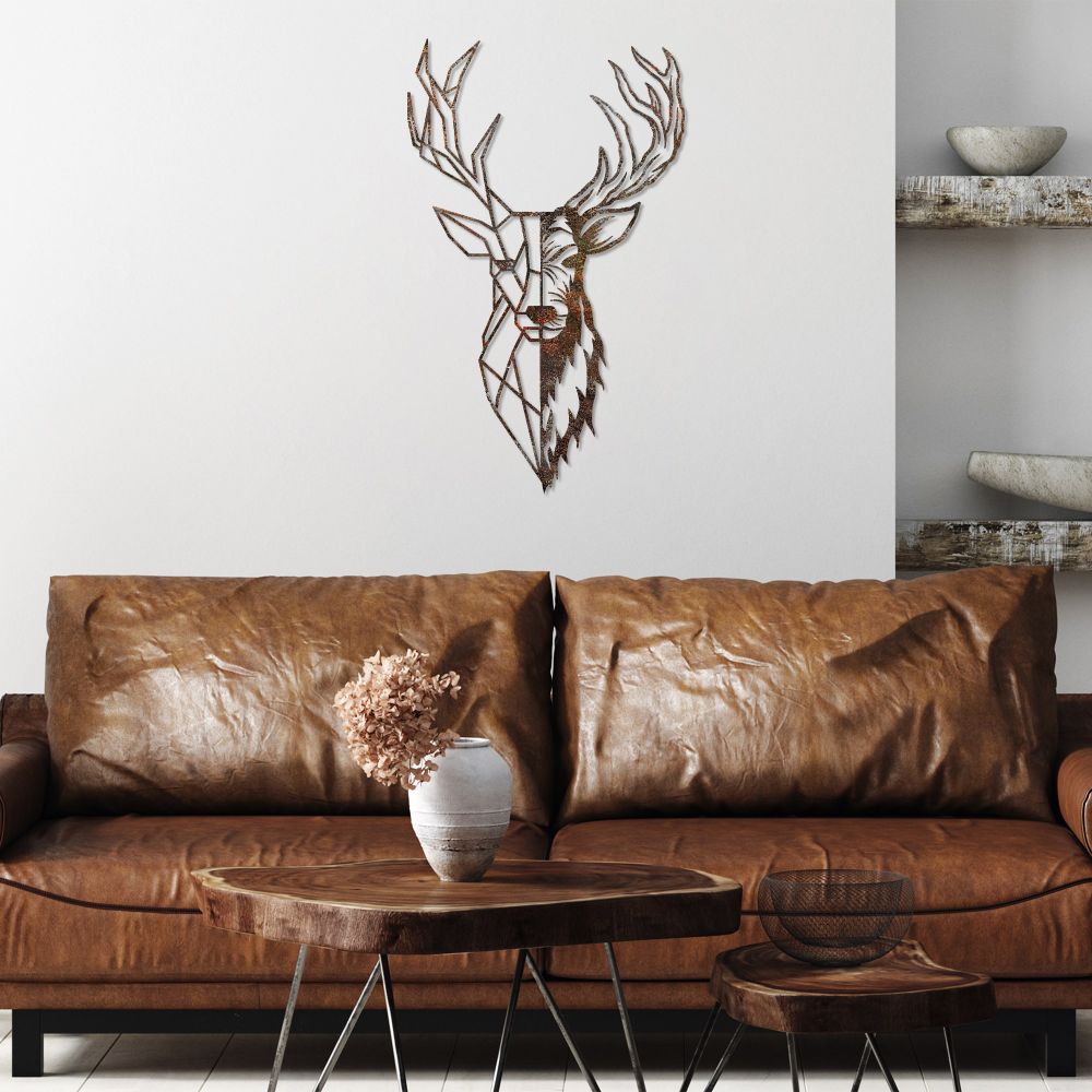 Decorative metal wall accessory Rusty Deer 3, colour: antiquation slika 3