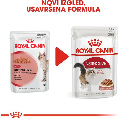 ROYAL CANIN FHN Instinctive Gravy, potpuna hrana u vrećici za  odrasle mačke, komadići u umaku, 12x85 g slika 2