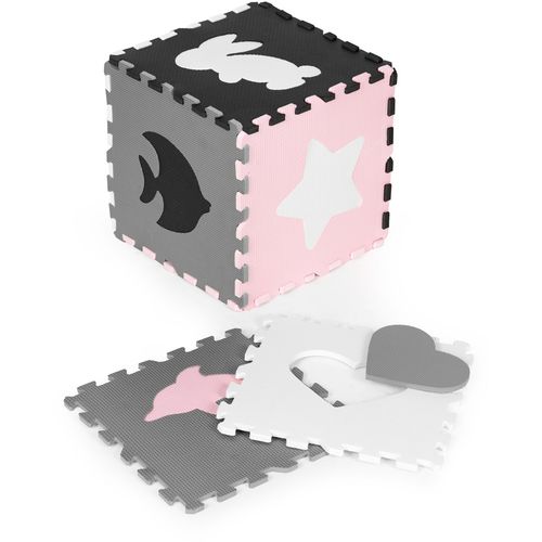 Ecotoys edukativna puzzle podloga za igru crno-bijelo-roza 25kom. slika 5