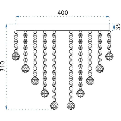 TOOLIGHT Kristalna stropna svjetiljak APP515-4C Cristal slika 7