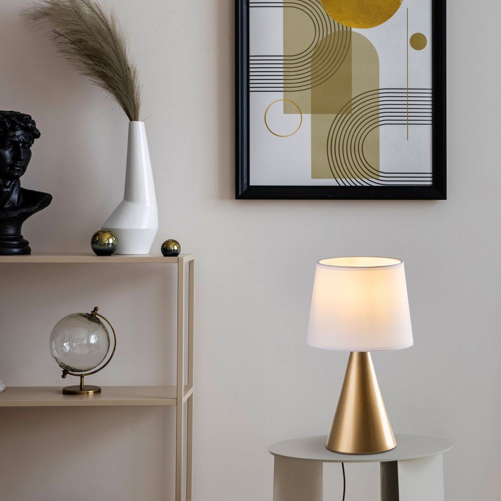 Kona - Zlatno-bijela stolna lampa 15487 slika 2