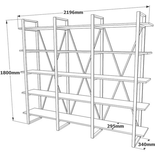 ML4 - A Atlantic Pine Bookshelf slika 5