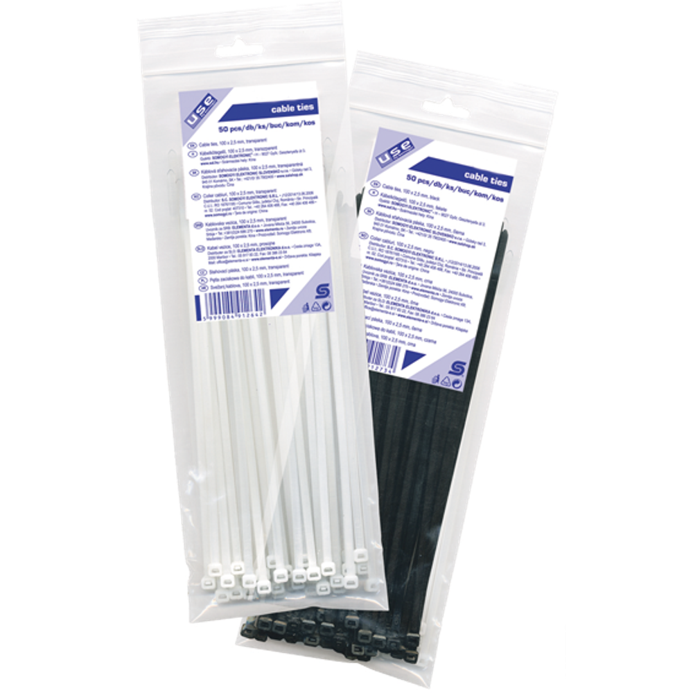 USE Plastične vezice 4,8mm x 250mm, pakiranje 25 kom.  - CT 250/4,8 slika 1