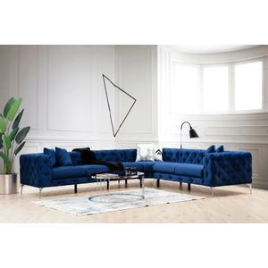 Atelier Del Sofa Kutna garnitura, Mornarsko plava, Como Left - Navy Blue