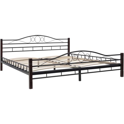 275849 Bed with Mattress Black Metal 180x200 cm(246743+241405) slika 18