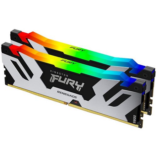 Kingston KF572C38RSAK2-32 DDR5 32GB (2x16GB) 7200MHz [FURY RENEGADE RGB], Non-ECC UDIMM, CL38 1.45V, 288-Pin 1Rx8, Memory Kit, w/RGB Heatsink slika 1