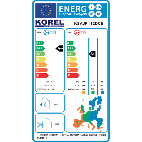 Korel klima uređaj Urban Art KSAJP-12DCE, DC INVERTER, R32, wifi slika 4