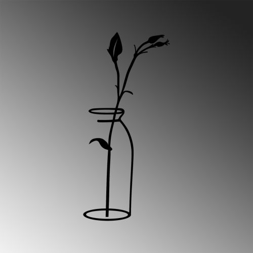 Wallity Metalna zidna dekoracija, Flower In The Vase slika 5