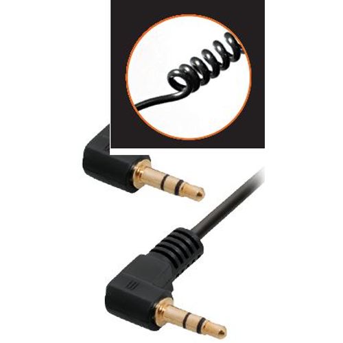 Transmedia connecting cable. 3,5 mm stereo plug right angle - 3,5 mm stereo plug right angle 1,6m slika 1
