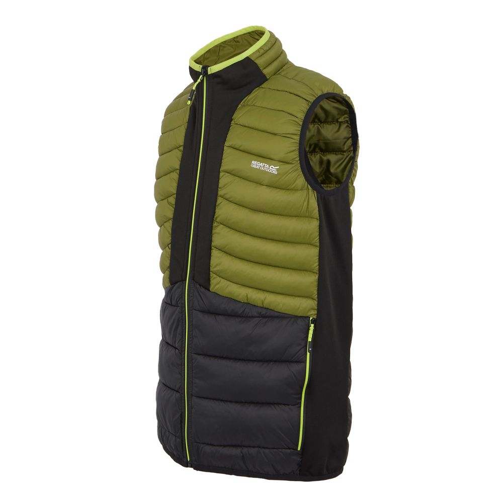 Regatta Muški prsluk Leedre Hybrid BW Nephrite Green/Black slika 2
