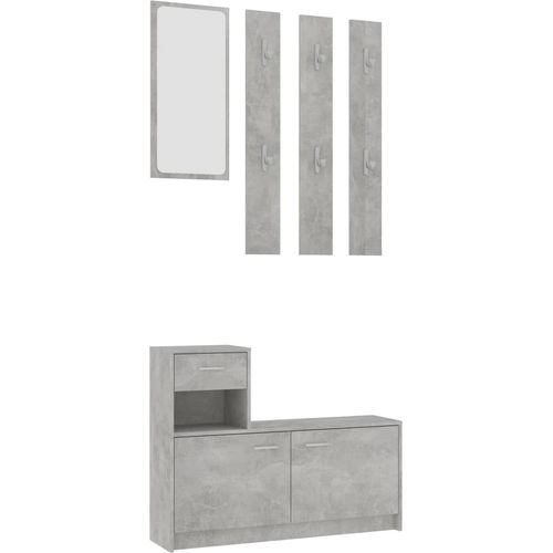 Set za hodnik siva boja betona 100 x 25 x 76,5 cm od iverice slika 29