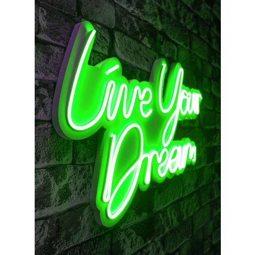 Wallity Ukrasna plastična LED rasvjeta, Live Your Dream - Green slika 7