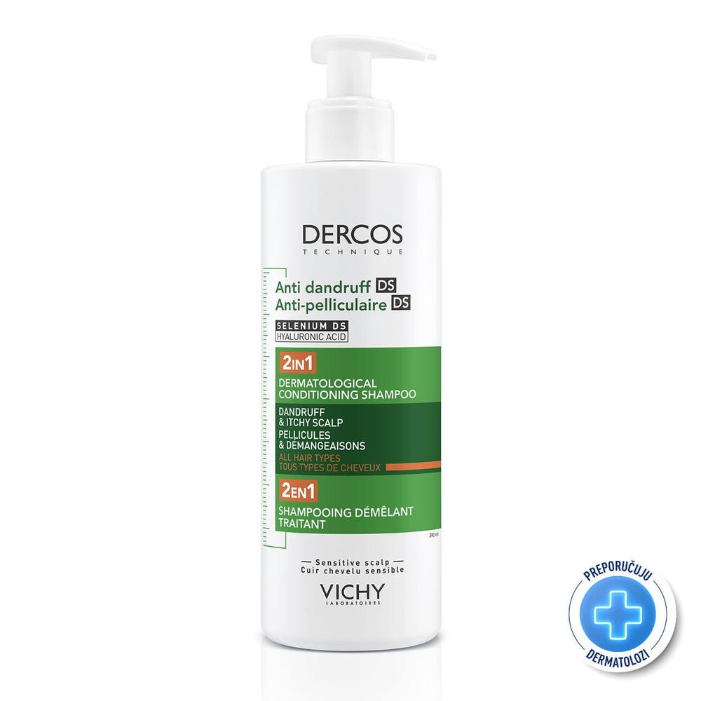 Vichy Dercos Šampon protiv peruti 2U1 390ml slika 1