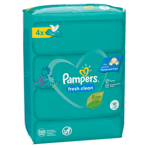 Pampers vlažne maramice Fresh Clean 4 x 80 komada slika 3