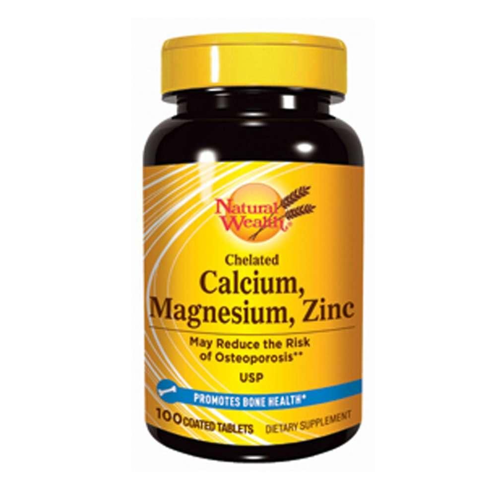 NATURAL WEALTH Kalcijum-Magnezijum-Cink Tablete slika 1