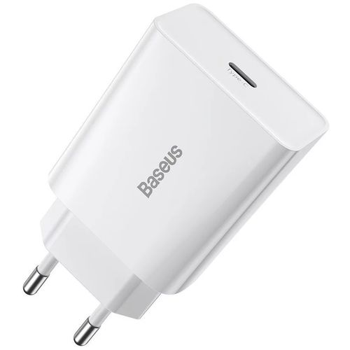 Baseus kućni punjač usb-c qc 20w mini white slika 1