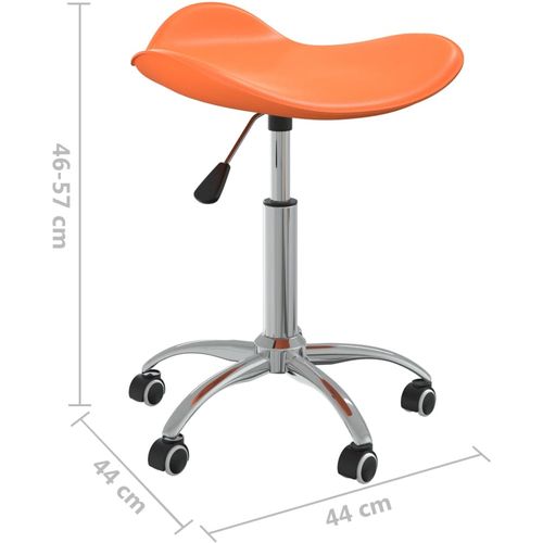 Salonski stolac od umjetne kože narančasti slika 27