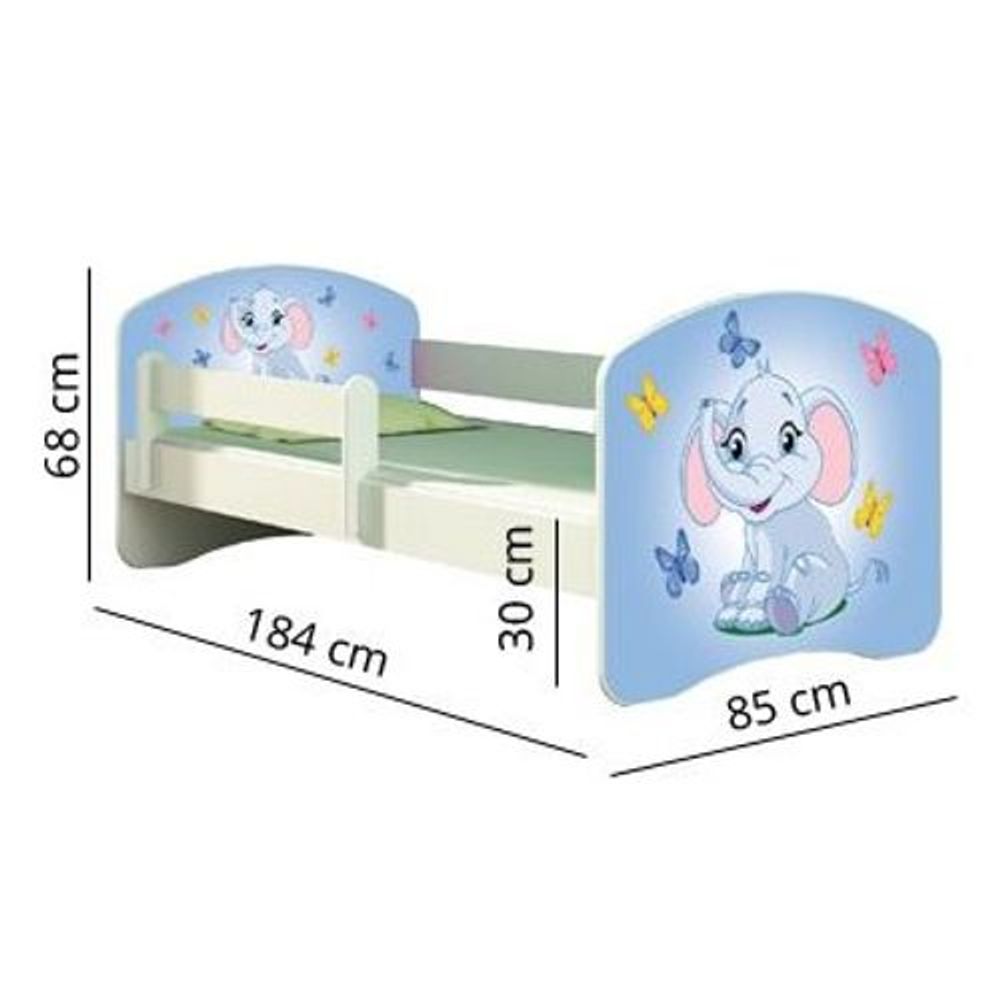 ACMA Dječiji krevet Acma II sa ladicom Pink - 180x80cm - Dezen 10 slika 3