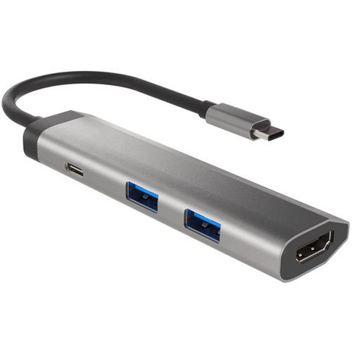 Natec NMP-1984 FOWLER SLIM, USB Type-C 3-in-1 Multi-port Adapter (USB3.0 Hub + HDMI + PD), Max. 100W Output, Grey slika 7