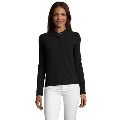 PODIUM ženska polo majica sa dugim rukavima - Crna, S  slika 1