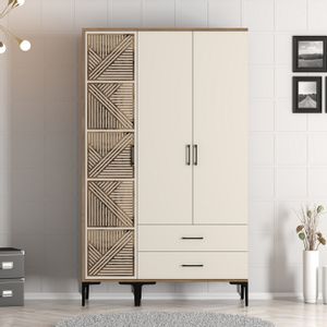 Kumsal PT - Walnut, Cream Walnut
Cream Wardrobe