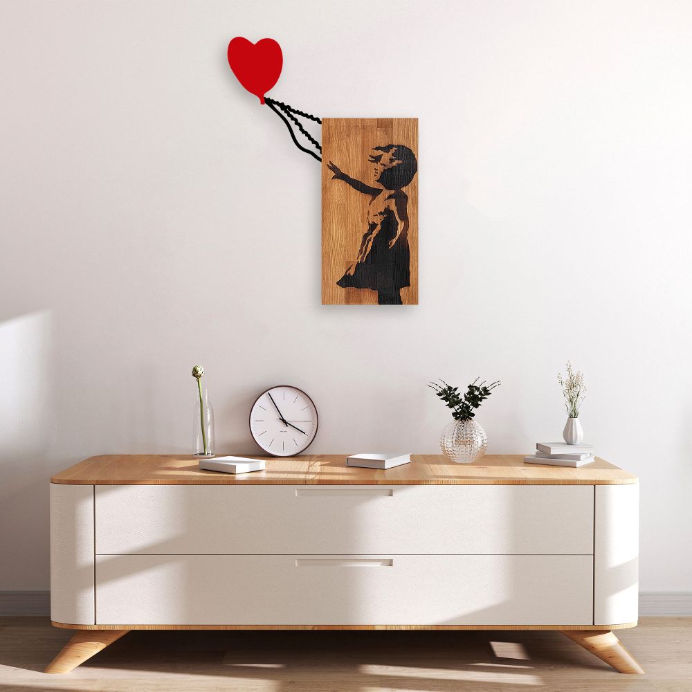 Banksy - 15 Oraš - Crni Dekorativni Drveni Zidni Ukras - izložbeni artikl (oštećenja ambalaža) slika 3