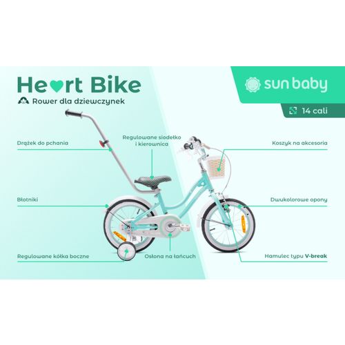 Dječji bicikl 14" Heart Bike tirkizni slika 7