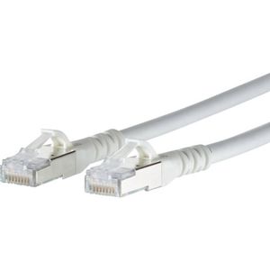 Metz Connect 1308455088-E RJ45 mrežni kabel, Patch kabel cat 6a S/FTP 5.00 m bijela sa zaštitom za nosić 1 St.