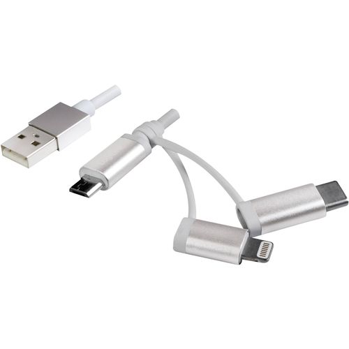 LogiLink USB kabel USB 2.0 USB-A utikač, USB-C® utikač, USB-Micro-B utikač, Apple Lightning utikač 1.00 m bijela  CU0126 slika 7