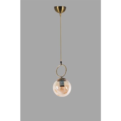 Morino Tekli Bal Camlı Eskitme Sarkıt Copper Chandelier slika 3