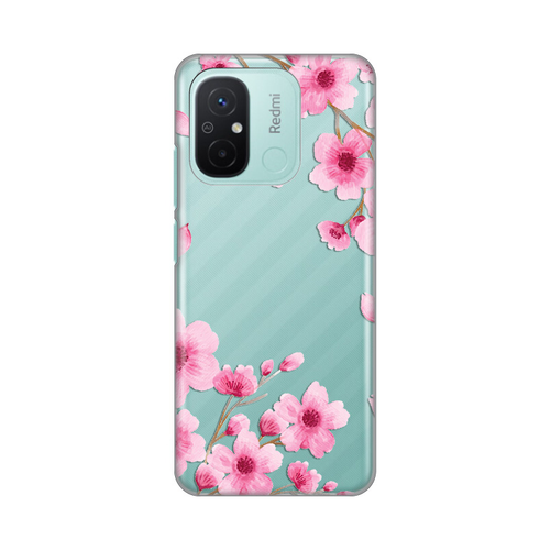 Torbica Silikonska Print Skin za Xiaomi Redmi 12C Rose flowers slika 1