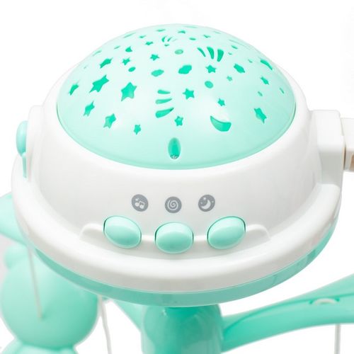Baby Mix glazbeni vrtuljak s projektorom - Mint slika 2