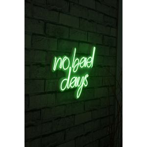Wallity Ukrasna plastična LED rasvjeta, No Bad Days - Green